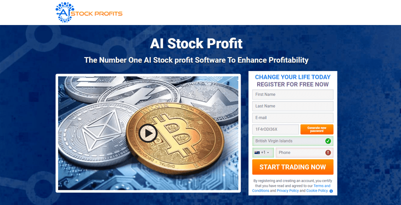 Ai Stock Profits Homepage Screenshot