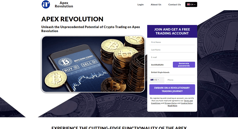 Apex Revolution Homepage Screenshot