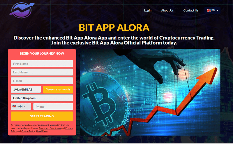 Bit App Alora Homepage Screenshot