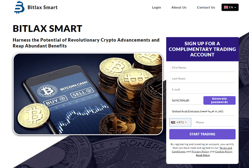 Bitlax Smart Homepage Screenshot