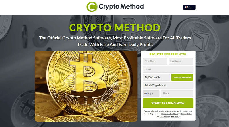 Crypto Method Homepage Screenshot