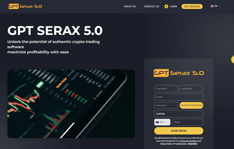 GPT Serax 5.0 Homepage Screenshot