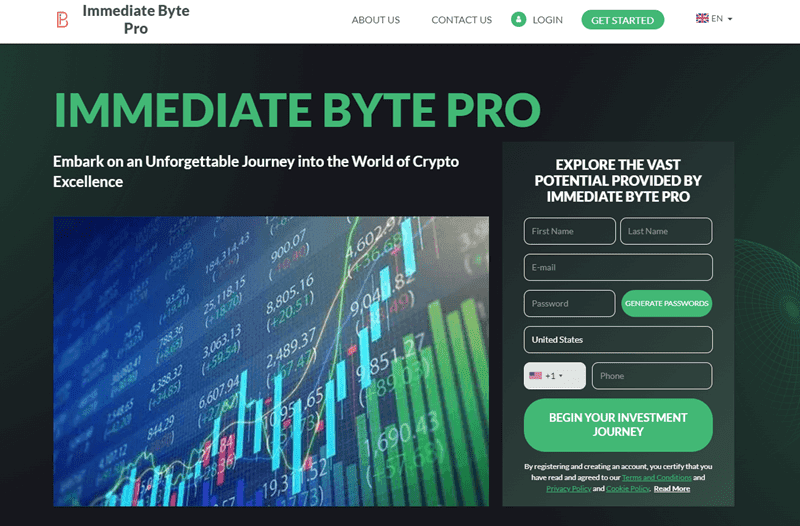 Immediate Byte Pro Homepage Screenshot