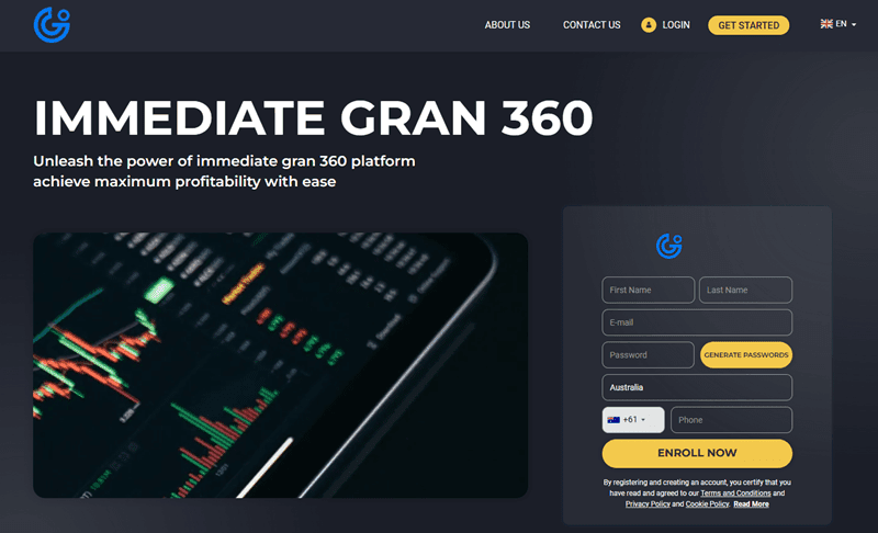 Immediate Gran 360 Homepage Screenshot