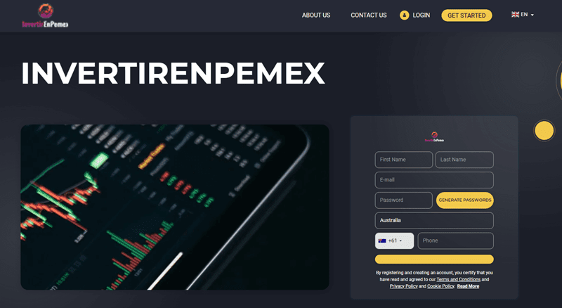 InvertirEnPemex Homepage Screenshot