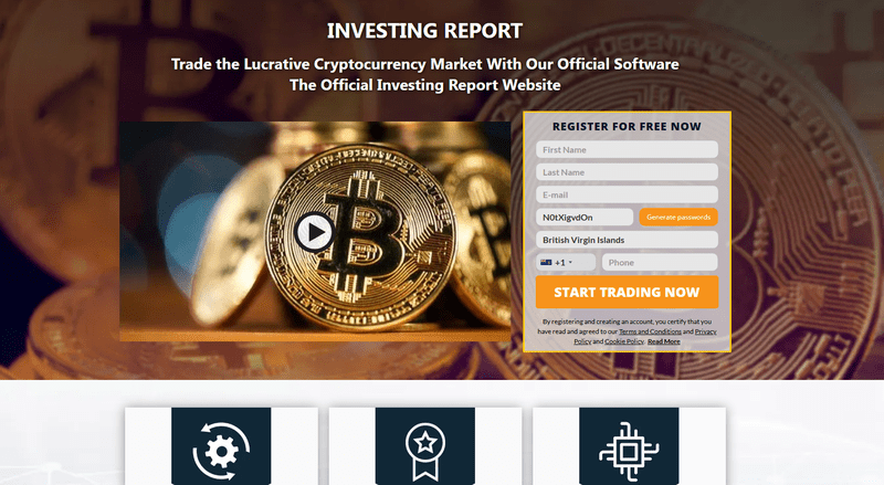 Investing Report Homepage Screenshot