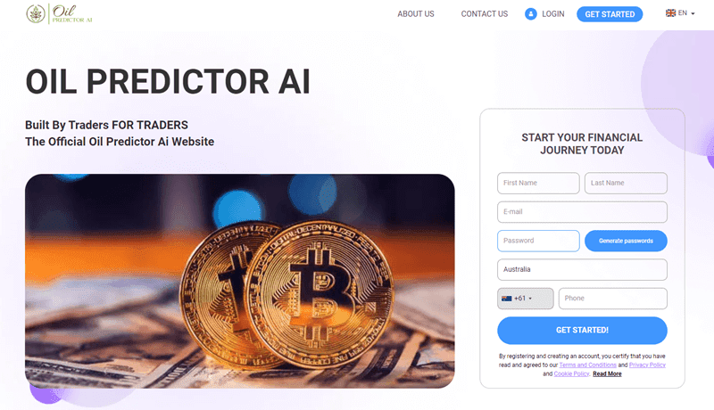 Oil Predictor AI Homepage Screenshot