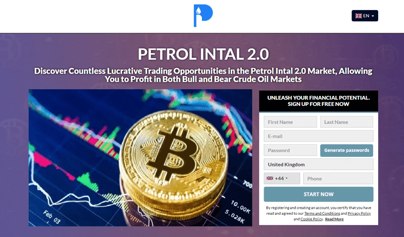 Petrol Intal 2.0 Homepage Screenshot