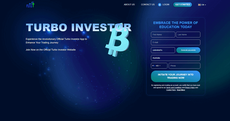 Turbo Investor Homepage Screenshot