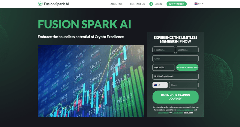 Fusion Spark AI Homepage Screenshot