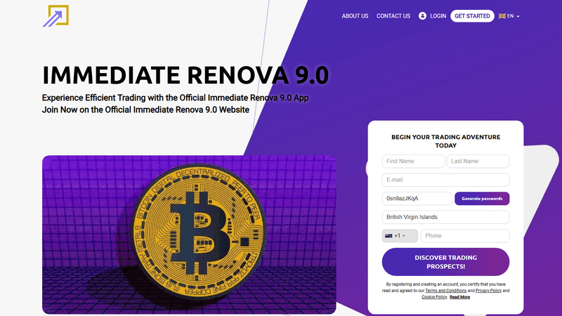 Immediate Renova 9.0 Homepage Screenshot