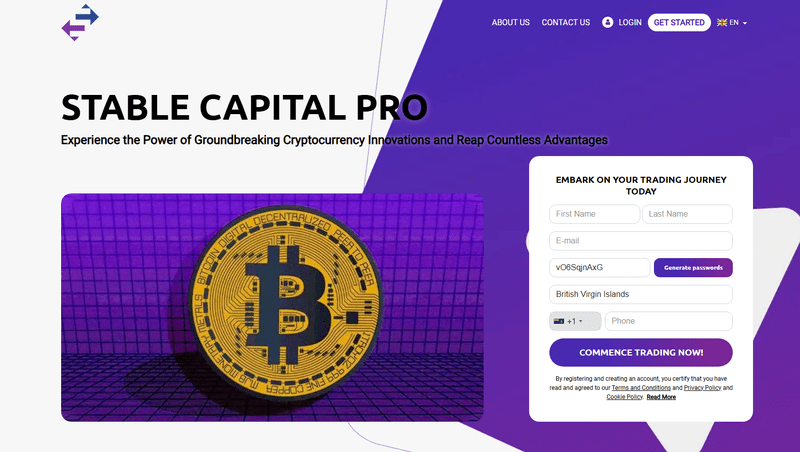 Stable Capital Pro Homepage Screenshot